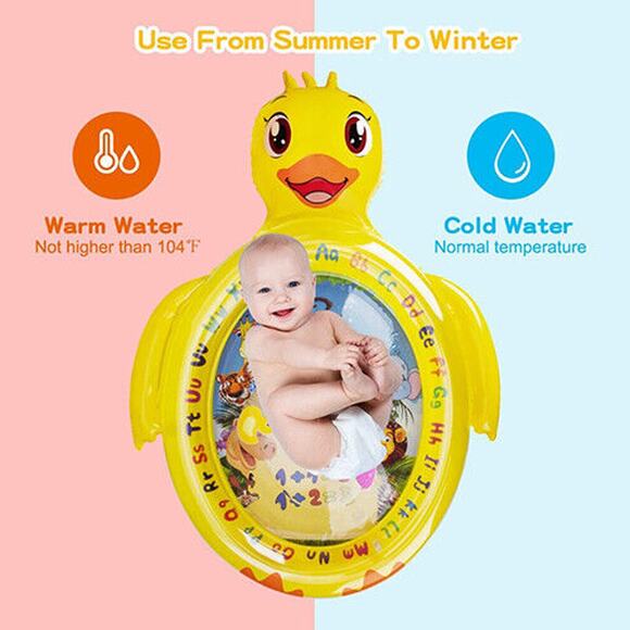 Tummy Time Water Play mat Baby & Toddlers Inflatable PVC Fun time Playmat Summer - Picture 6 of 12
